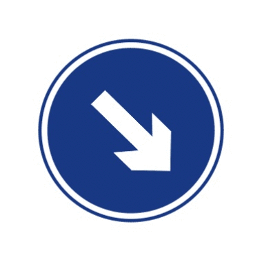 靠右侧道路行驶标志