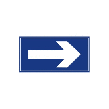 单行路向左或向右标志