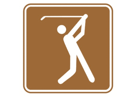 旅游区高尔夫球标志