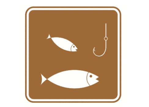 旅游区钓鱼标志