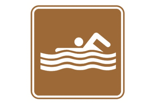 旅游区游泳标志